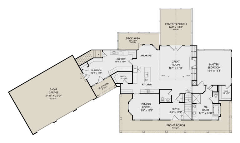 House Plan House Plan #35140 Drawing 1