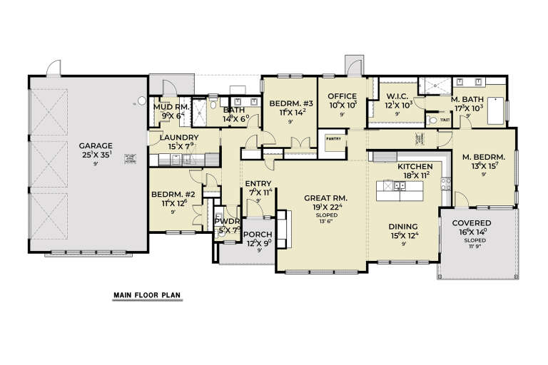 House Plan House Plan #35141 Drawing 1