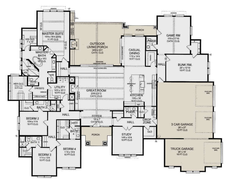 House Plan House Plan #35144 Drawing 1