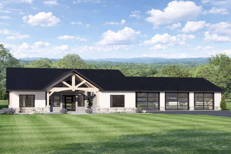 House Plan House Plan #35147 Angled Front Elevation