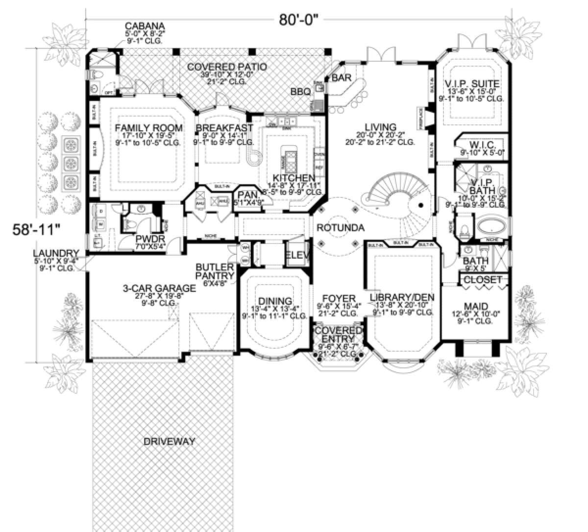 Floorplan 1 for House Plan #168-00087