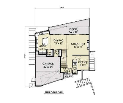 Main Floor  for House Plan #2464-00225