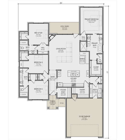 Main Floor  for House Plan #5105-00008