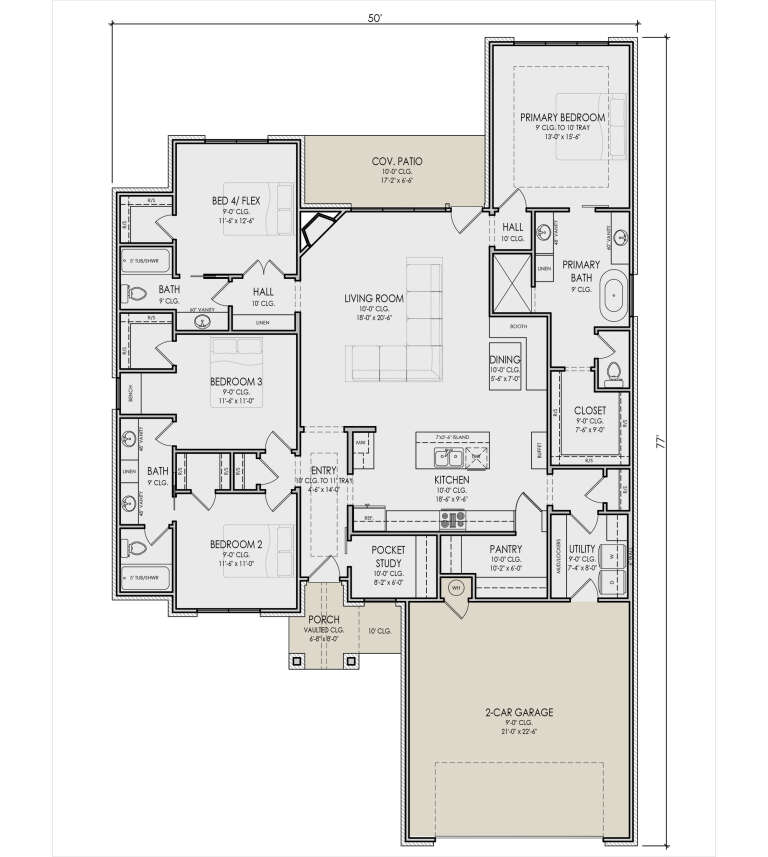 House Plan House Plan #35155 Drawing 1