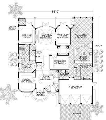 Floorplan 1 for House Plan #168-00088