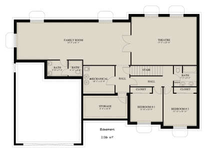 Basement for House Plan #2802-00489