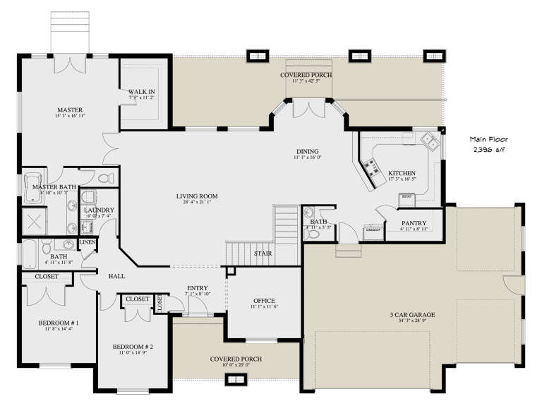 House Plan House Plan #35161 Drawing 1