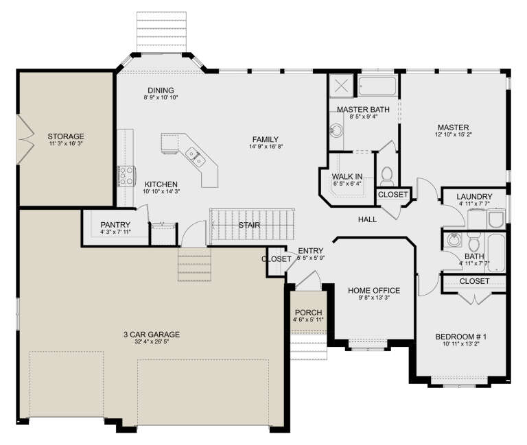 House Plan House Plan #35162 Drawing 1