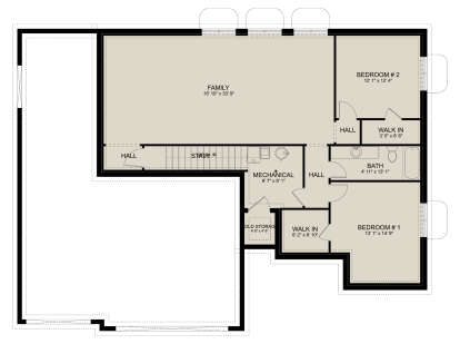 Basement for House Plan #2802-00491