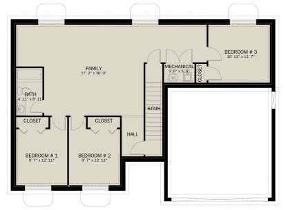 Basement for House Plan #2802-00494