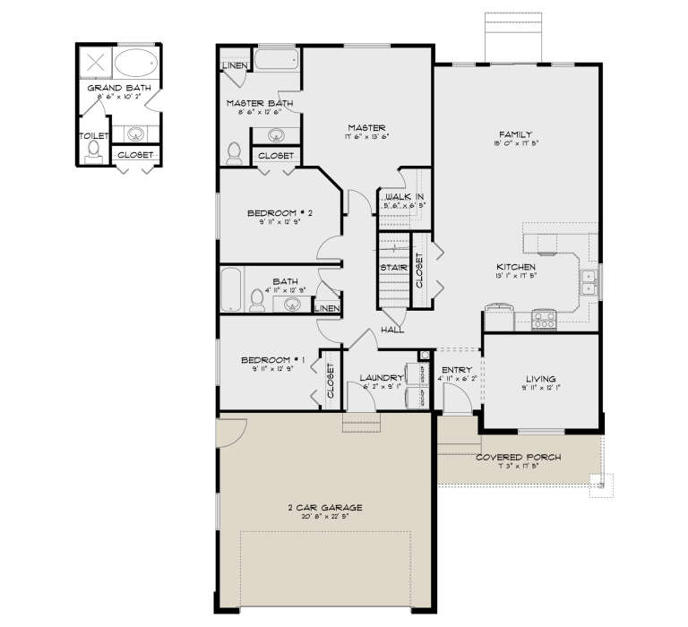 House Plan House Plan #35167 Drawing 1