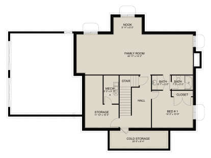 Basement  for House Plan #2802-00496
