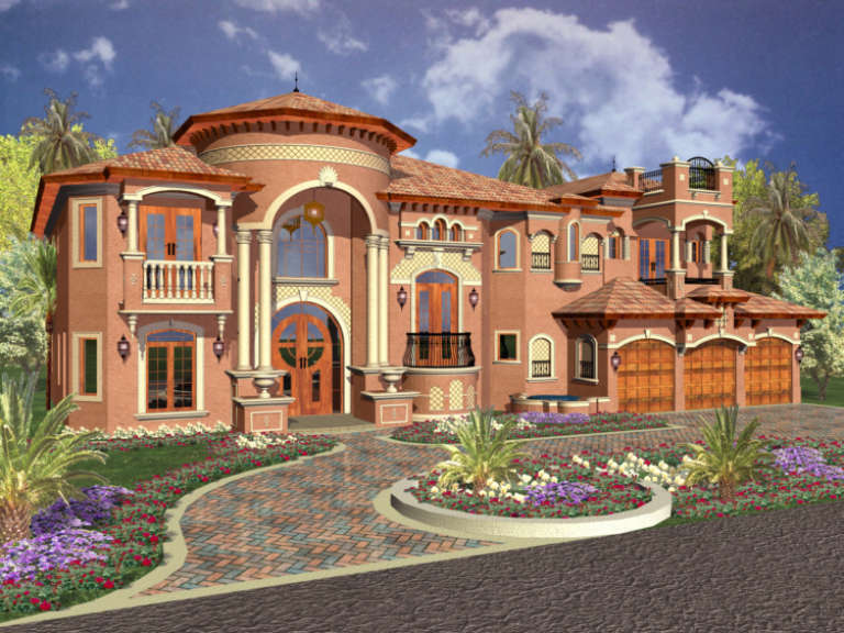 Florida House Plan #168-00089 Elevation Photo