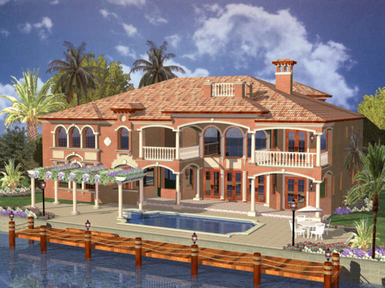 Florida House Plan #168-00089 Elevation Photo