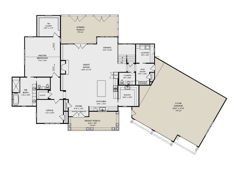 House Plan House Plan #35173 Drawing 1