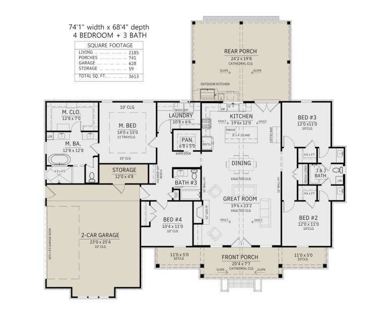 House Plan House Plan #35175 Drawing 1