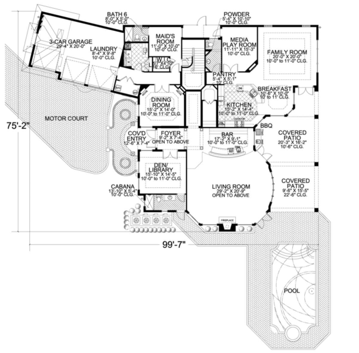 Floorplan 1 for House Plan #168-00090