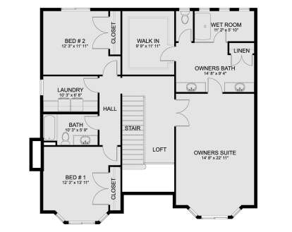 Second Floor for House Plan #2802-00497