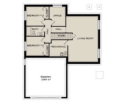 Basement for House Plan #2802-00498