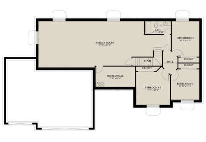 Basement for House Plan #2802-00499