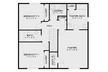 Second Floor for House Plan #2802-00501