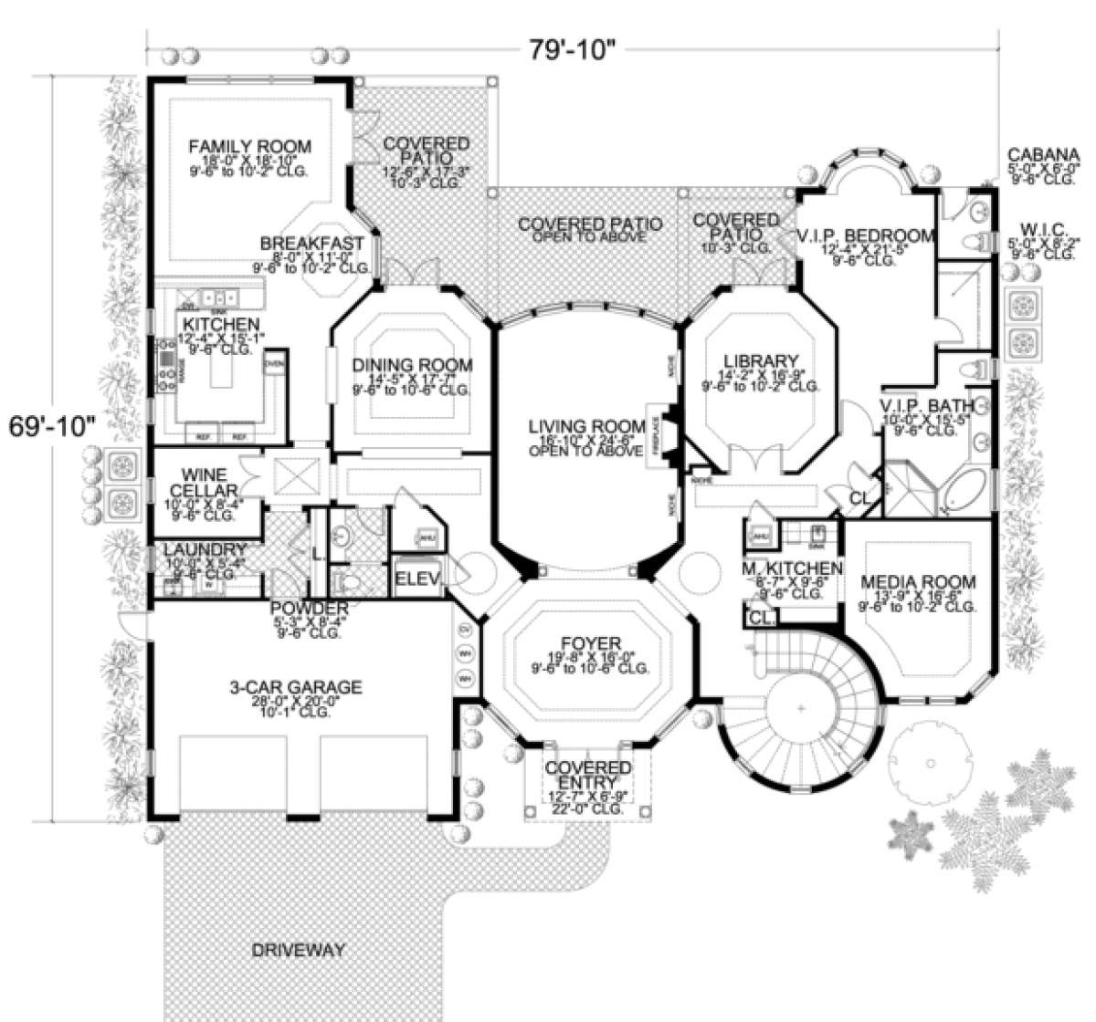 Floorplan 1 for House Plan #168-00091