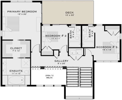 Second Floor for House Plan #5984-00053