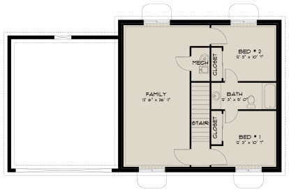 Basement for House Plan #2802-00502