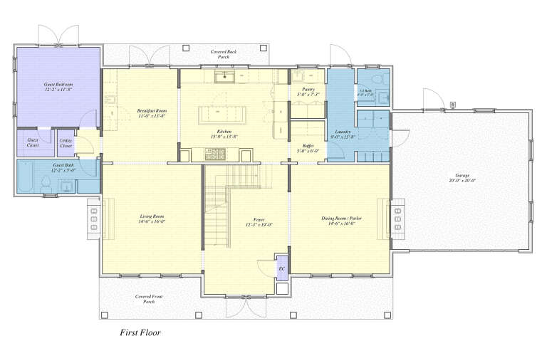 House Plan House Plan #35201 Drawing 1