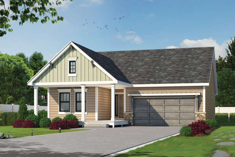 House Plan House Plan #35206 Angled Front Elevation 