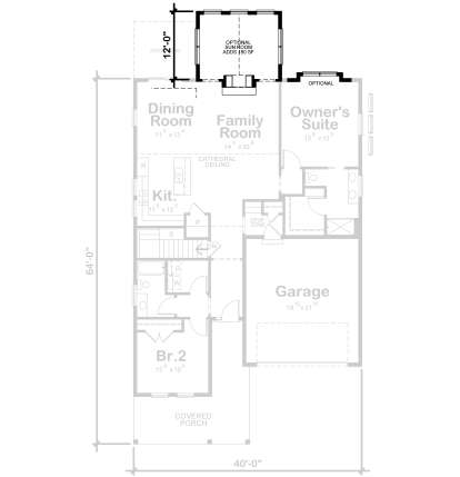 Alternate Main Floor Layout for House Plan #402-01868