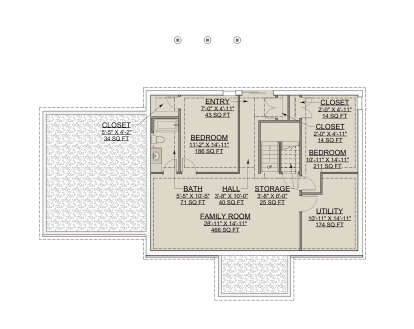 Basement for House Plan #7112-00043