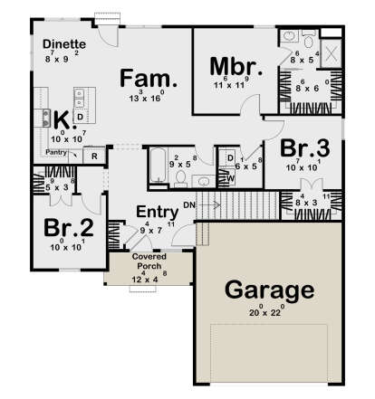 Main Floor  for House Plan #963-01254