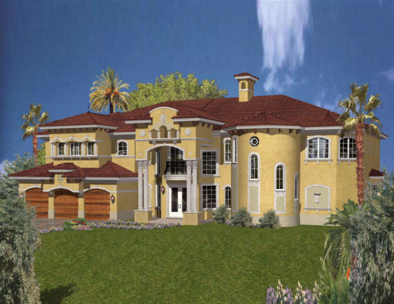 Florida House Plan #168-00093 Elevation Photo