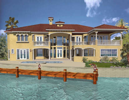 Florida House Plan #168-00093 Elevation Photo