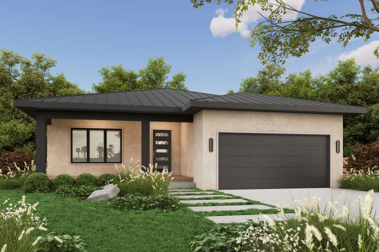 House Plan House Plan #35210 Angled Front Elevation 