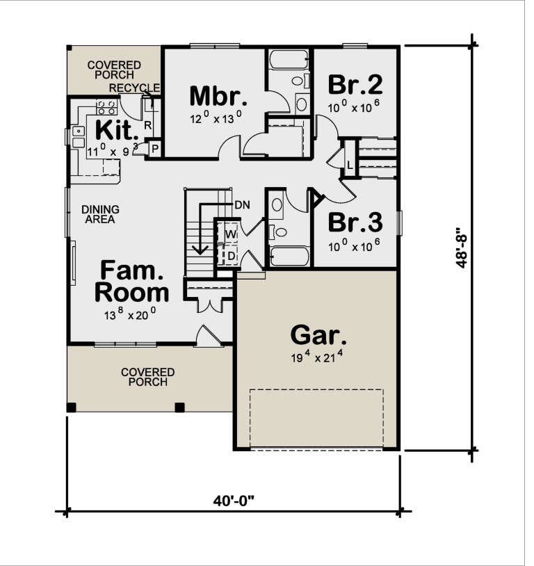 House Plan House Plan #35210 Drawing 1