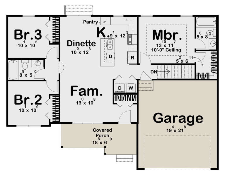 House Plan House Plan #35211 Drawing 1