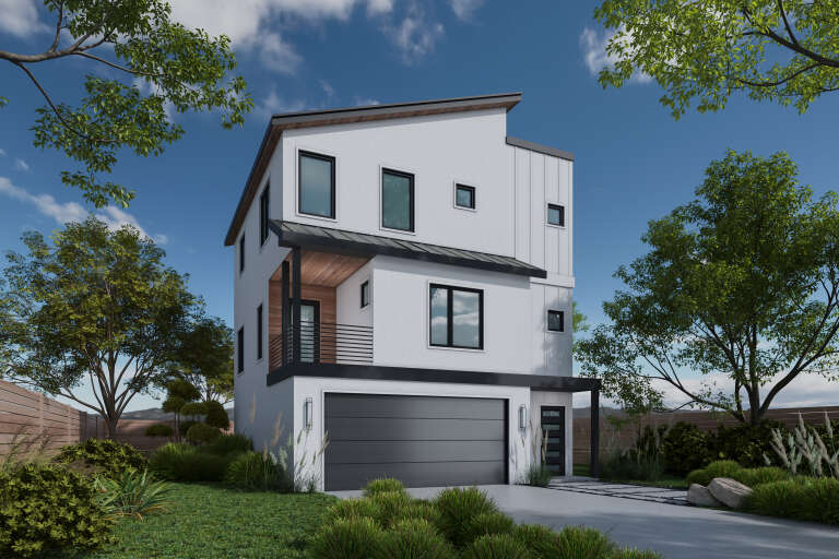 House Plan House Plan #35216 Angled Front Elevation 