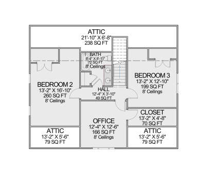 Second Floor for House Plan #7112-00045