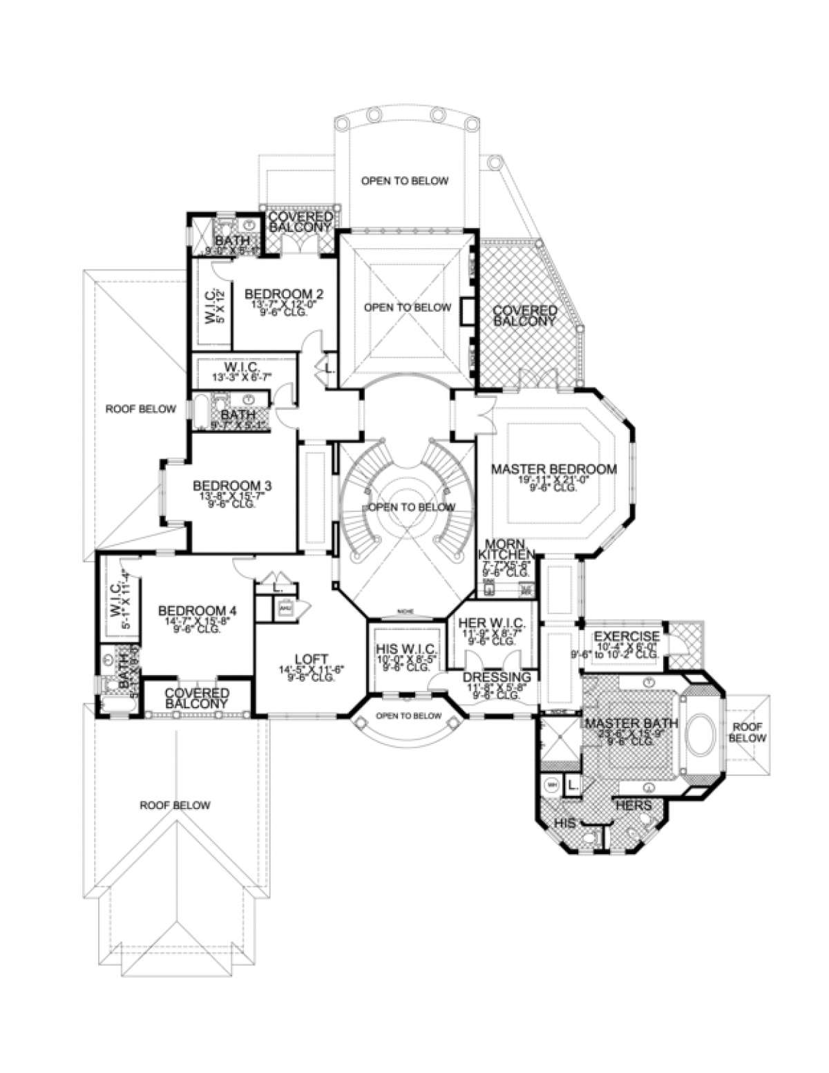 Luxury Plan: 7,502 Square Feet, 8 Bedrooms, 8.5 Bathrooms - 168-00094