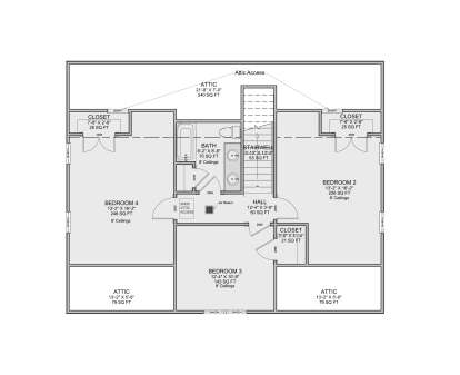 Second Floor for House Plan #7112-00046
