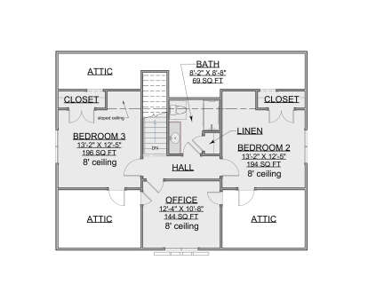 Second Floor for House Plan #7112-00047