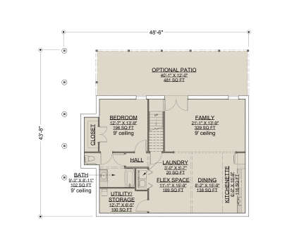 Basement for House Plan #7112-00047