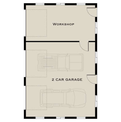 Garage Floor for House Plan #5984-00055