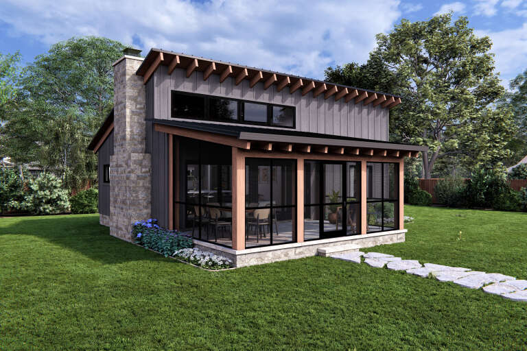 House Plan House Plan #35224 Angled Front Elevation 
