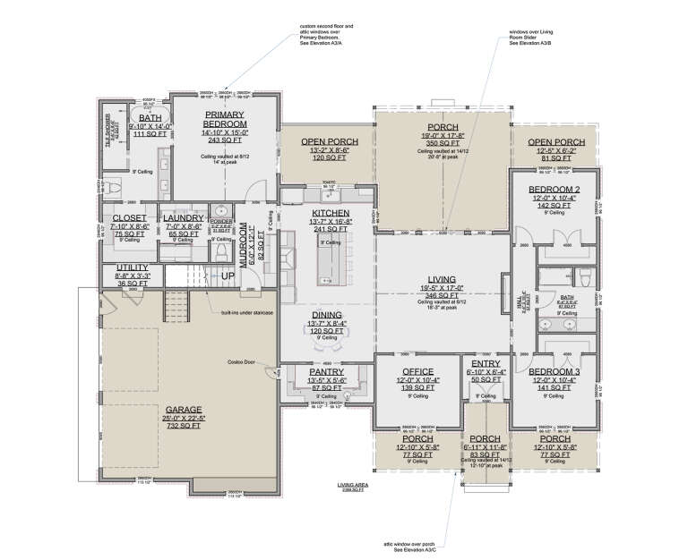 House Plan House Plan #35225 Drawing 1