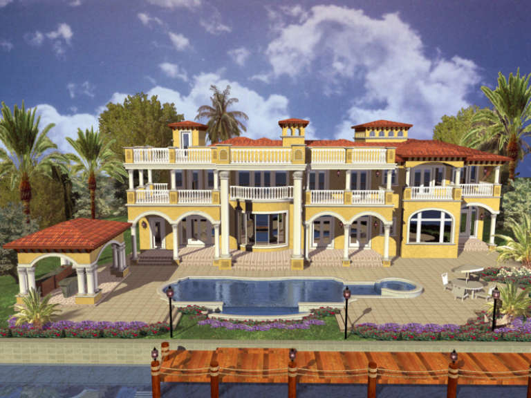 Luxury House Plan #168-00095 Elevation Photo