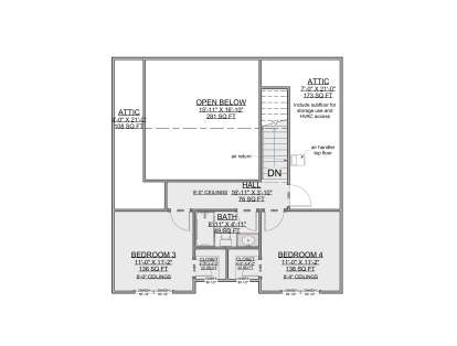Second Floor for House Plan #7112-00052