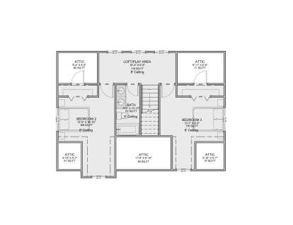 Second Floor for House Plan #7112-00056